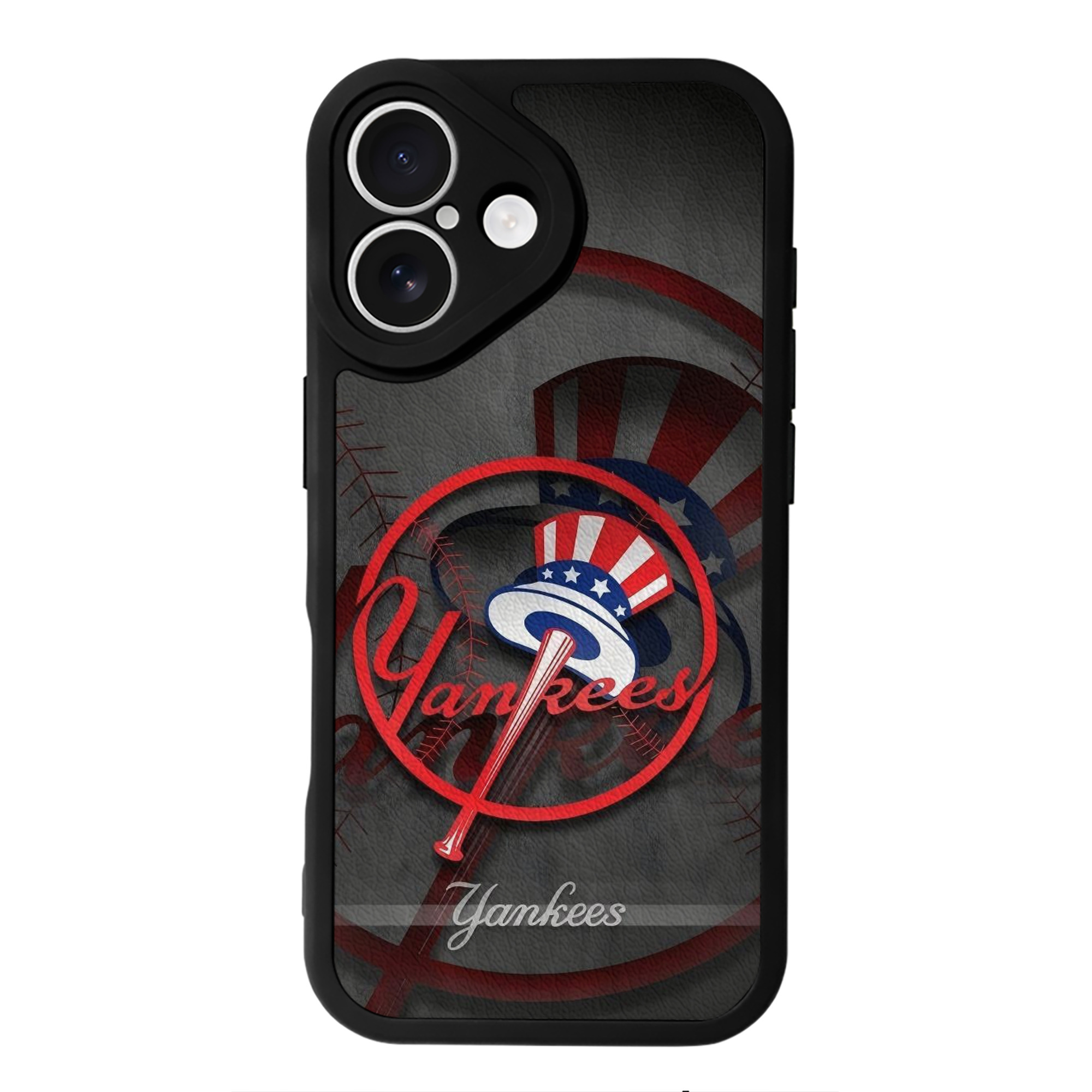 New York Yankees 97 IPhone 16 Silicone Leather Case – UV Print, Lambskin Texture – Perfect Fit, Wireless Charging Compatible, Scratch Resistant, Precise Cutouts – Stylish Protection For IPhone 16